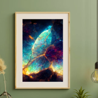 Vibrant Galaxy Inspired Canvas Poster