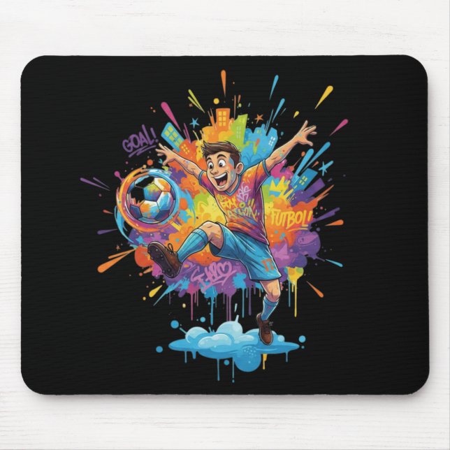 Vibrant Gamer Splash Mouse Pad Musmatta (Framsidan)