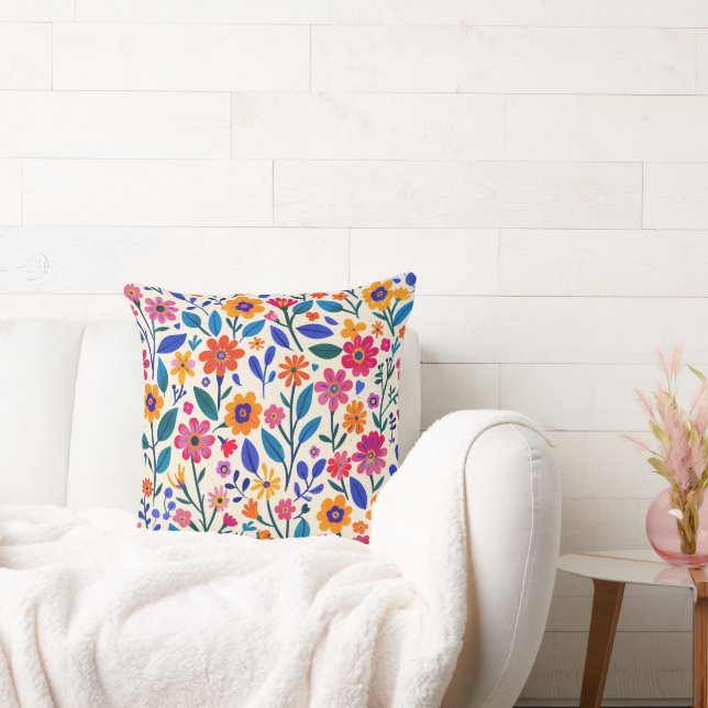 Vibrant Garden Glow 20 x 20 Dekorativ kudde (Soffa)
