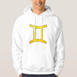 Vibrant Gemini Vibes - Spel Gult Abstrakt Art Hoodie