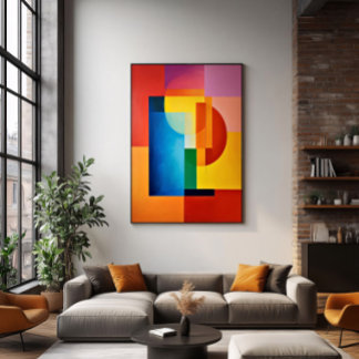 Vibrant Geometri Canvastryck