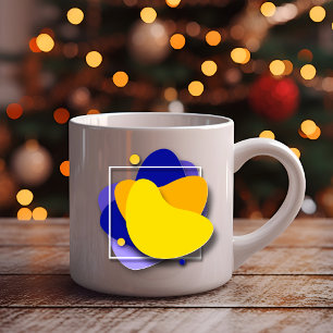 Vibrant geometri: Färgfullt Kreativ Kaffe Mugg