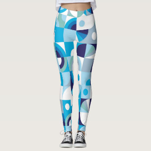 Vibrant geometri: Modern sömlös Leggings
