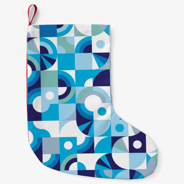 Vibrant geometri: Modern sömlös Liten Julstrumpa (Framsidan)