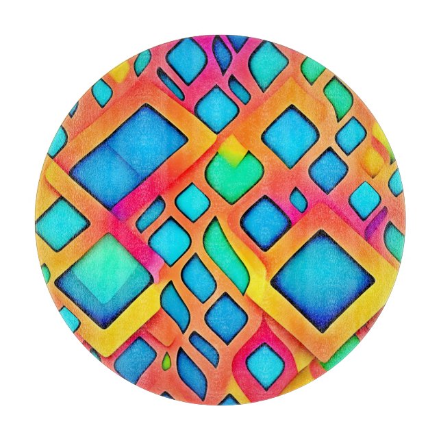 Vibrant Geometric Abstrakt Art (Framsidan)