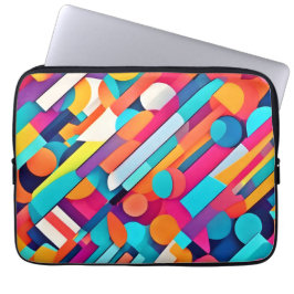 Vibrant Geometric Abstrakt Art Laptop Fodral