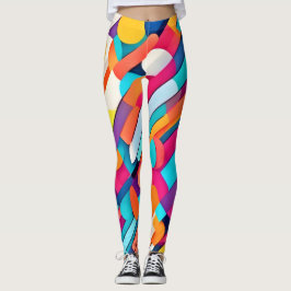 Vibrant Geometric Abstrakt Art Leggings
