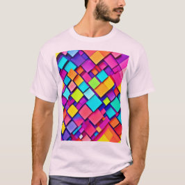 Vibrant Geometric Abstrakt Art T Shirt