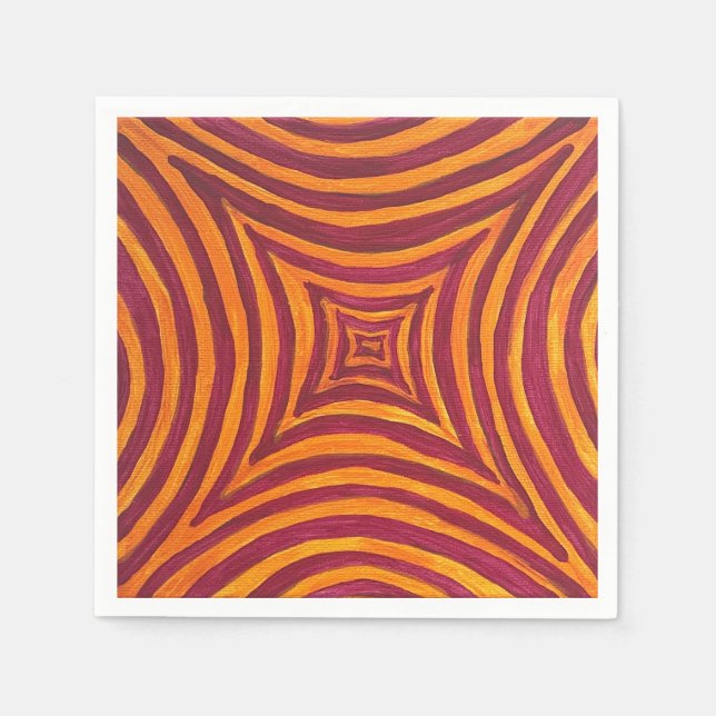 Vibrant Geometric Art Fabric Napkin Pappersservett (Framsidan)