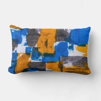 Vibrant Geometric Color Block Abstract Lumbarkudde
