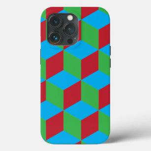 Vibrant Geometric Cube Mönster iphone case