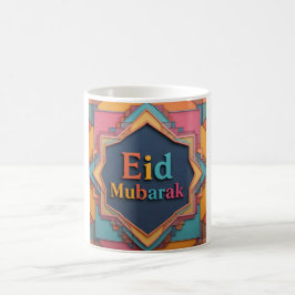 Vibrant Geometric Eid Mubarak Kaffemugg