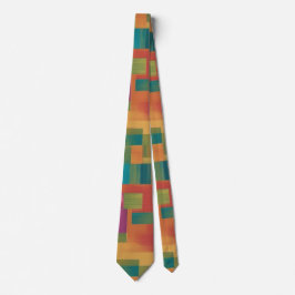 Vibrant Geometric Färg Block Neck Tie Slips
