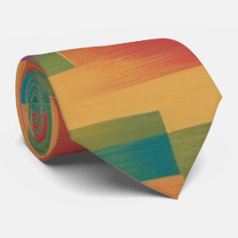 Vibrant Geometric Färg Block Neck Tie Slips