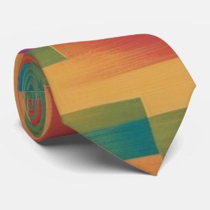Vibrant Geometric Färg Block Neck Tie Slips