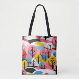 Vibrant Geometric Forest Tygkasse