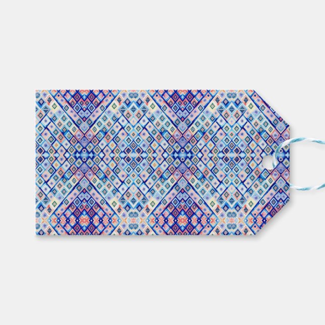 Vibrant Geometric Gift-Märkre Presentetikett (Framsidan (Horisontell))