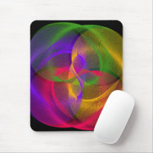 Vibrant Geometric Glossy Finish Mouse Pad