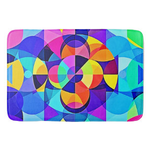 Vibrant Geometric Joy Badrumsmatta