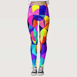Vibrant Geometric Joy Leggings