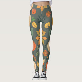 Vibrant Geometric Leggings - Färg Mönster