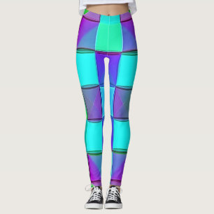 Vibrant Geometric Light Vågar Leggings