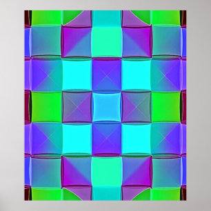 Vibrant Geometric Light Vågar Poster