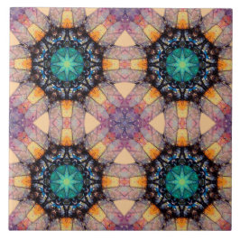 Vibrant Geometric Mönster Bohemian-accent Kakelplatta