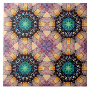 Vibrant Geometric Mönster Bohemian-accent Kakelplatta