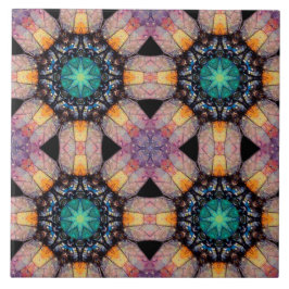 Vibrant Geometric Mönster Bohemian-accent Kakelplatta