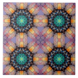 Vibrant Geometric Mönster Bohemian-accent Kakelplatta