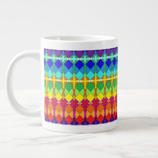 Vibrant Geometric Mönster Jumbo Mugg