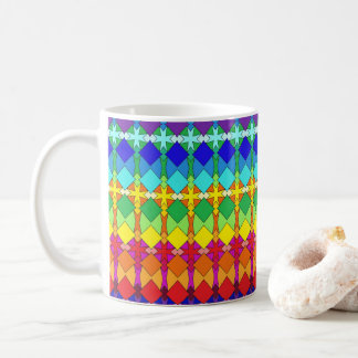 Vibrant Geometric Mönster Kaffemugg