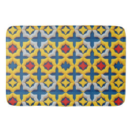 Vibrant Geometric Mönster med fet Färg Badrumsmatta