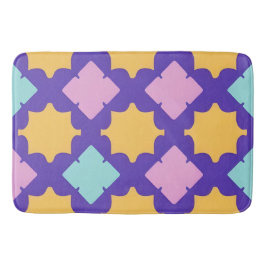 Vibrant Geometric Mönster med Ljusa färger Badrumsmatta