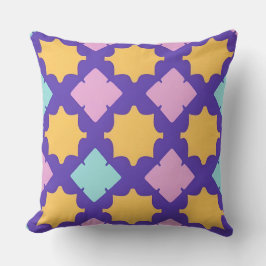 Vibrant Geometric Mönster med Ljusa färger Kudde