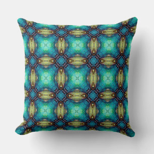 Vibrant Geometric Mönster Mediteranean Inspired Kudde