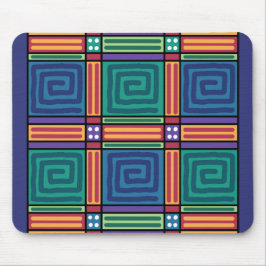 Vibrant Geometric Mönster Musmatta