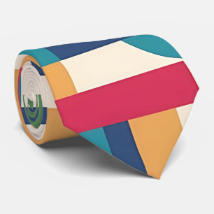 Vibrant Geometric Neck Tie Slips