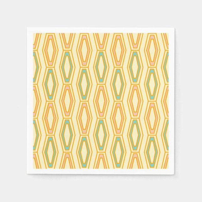 Vibrant geometric pattern with hexagonal shapes  pappersservett (Framsidan)