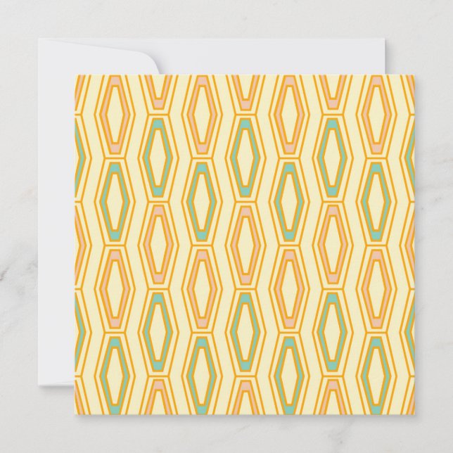 Vibrant geometric pattern with hexagonal shapes  tack kort (Framsida)