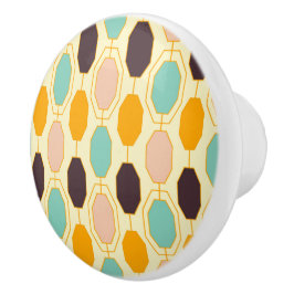 Vibrant geometric pattern with rows of octagonal s knopp