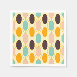 Vibrant geometric pattern with rows of octagonal s pappersservett