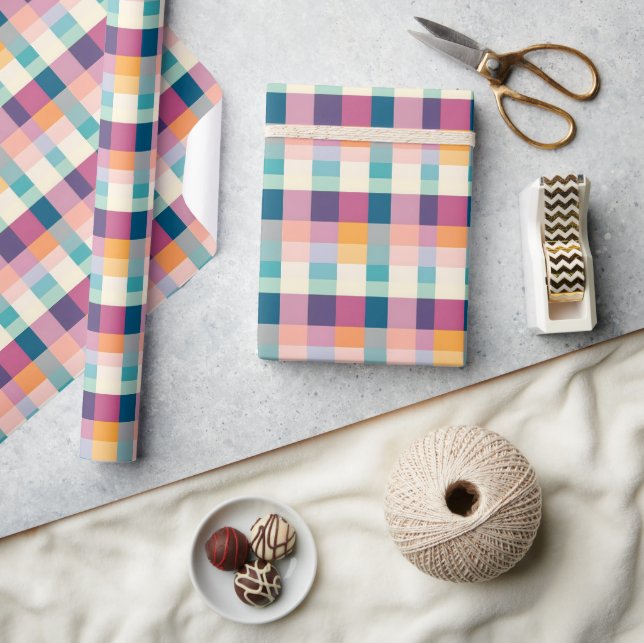 Vibrant Geometric Play Wrapping Papper Presentpapper (Hantverk)