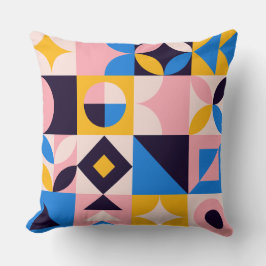 Vibrant Geometric Pop Art Dekorativ kudde