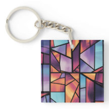 Vibrant Geometric Stached Glass Art