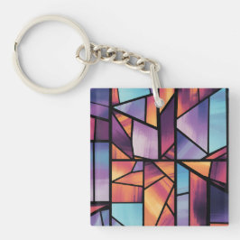 Vibrant Geometric Stached Glass Art