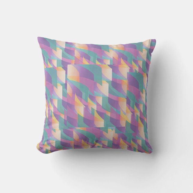 Vibrant Geometrics: Fresh Färg Pillow Kudde (Framsida)
