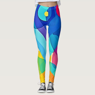 Vibrant geometrisk Abstrakt Leggings