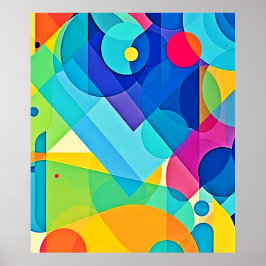 Vibrant geometrisk Abstrakt Poster